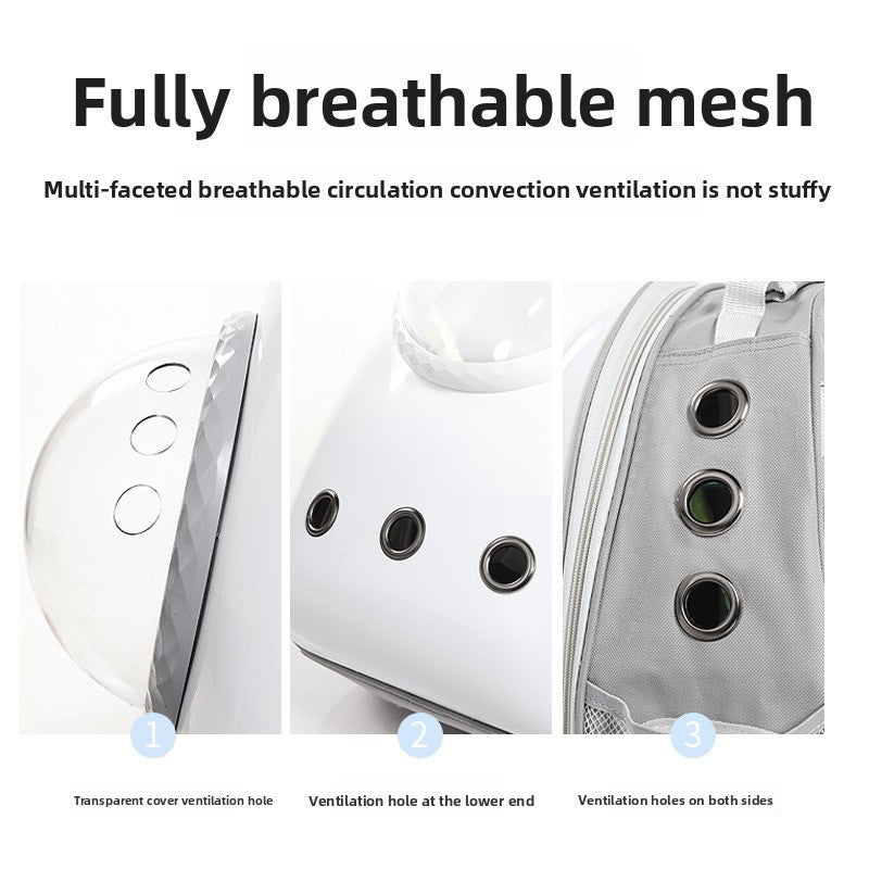 Transparent Bubble Window Pet Carrier Backpack – Breathable Multi-Ventilation Travel Capsule