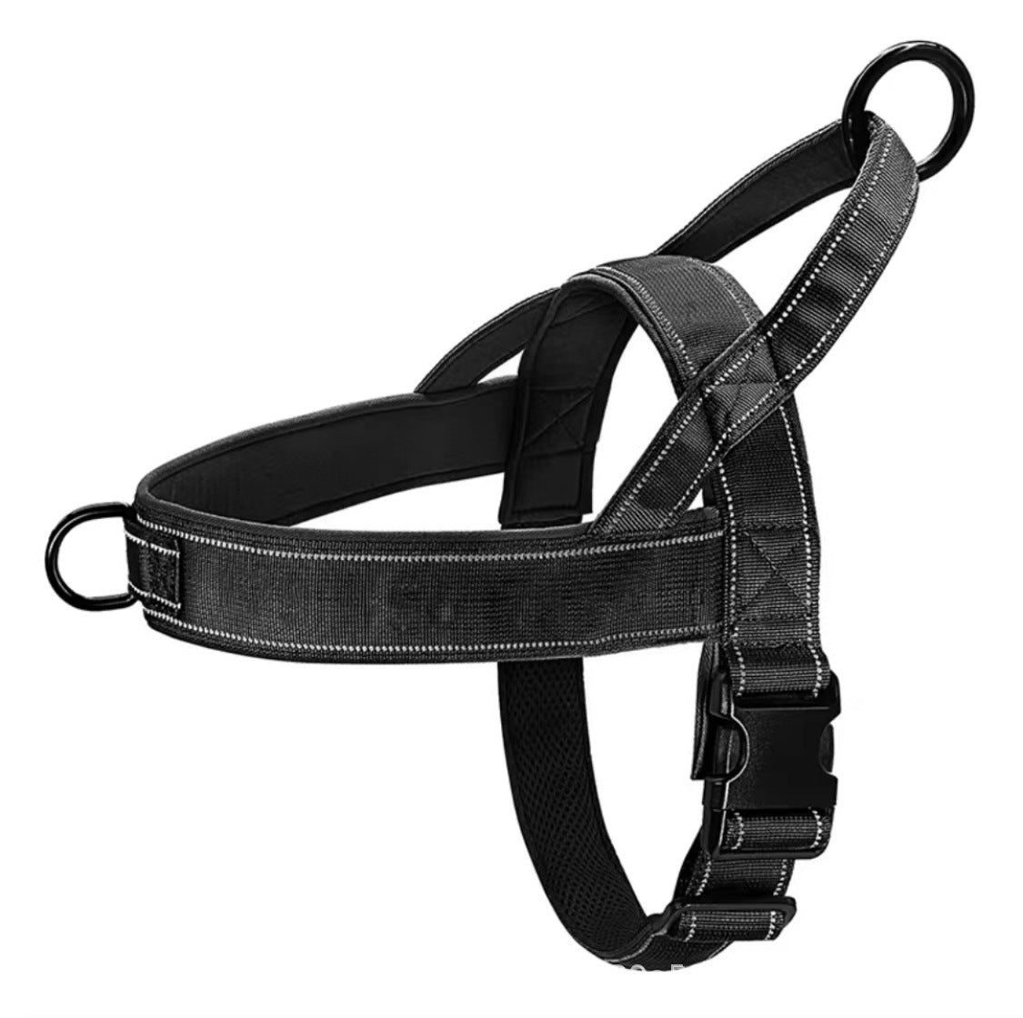 Heavy-Duty Explosion-Proof Tactical Dog Harness – Rugged Training Vest With Safety Collar