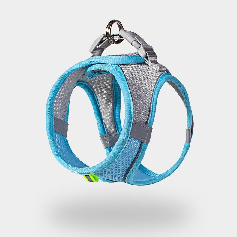 No-Pull Breathable Pet Harness Vest – Adjustable Reflective Night Safety Walking Set
