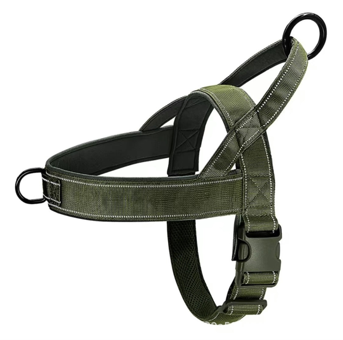 Heavy-Duty Explosion-Proof Tactical Dog Harness – Rugged Training Vest With Safety Collar