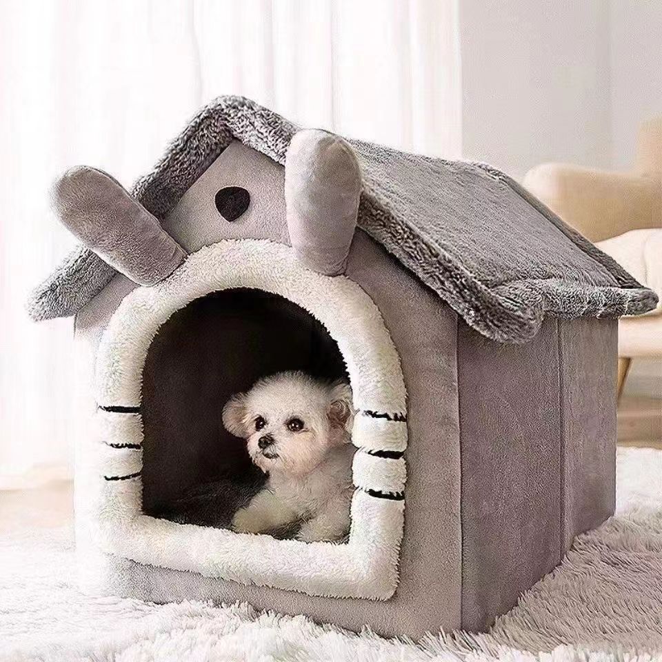 Anti-Anxiety Winter Warm Cats And Dogs Bed – Removable Washable All-Season Deep Sleep Nest