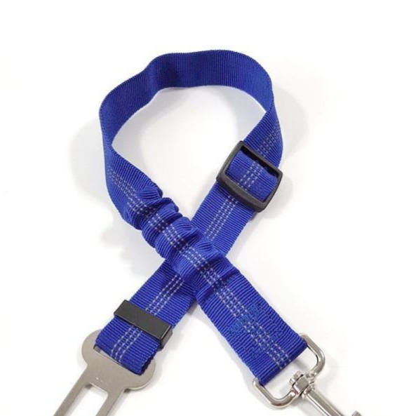 Reflective Elastic Dog Car Seat Belt – Heavy-Duty Adjustable Nylon Safety Travel Lead