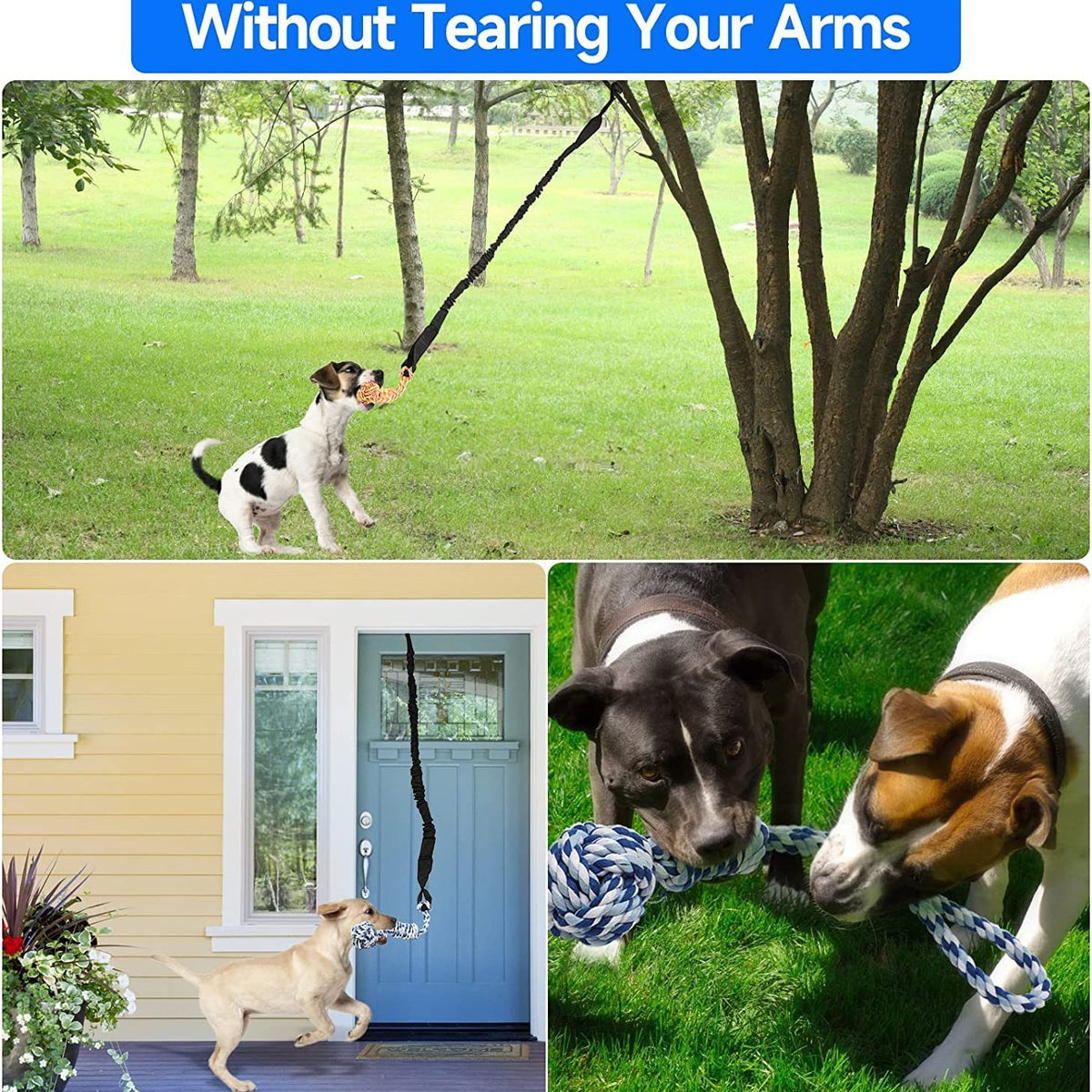 Interactive Outdoor and Indoor Dog Tug Rope – Durable Dental Health Cotton Chew Ball