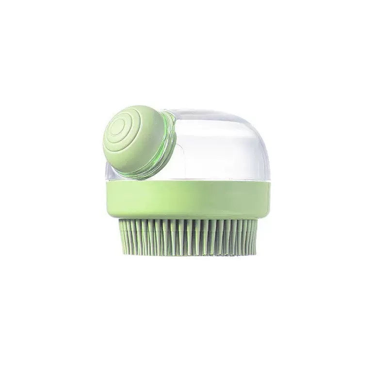 Silicone Shampoo Dispensing Pet Bath Brush – Dual-Purpose Massage Head Scratcher Scrubber