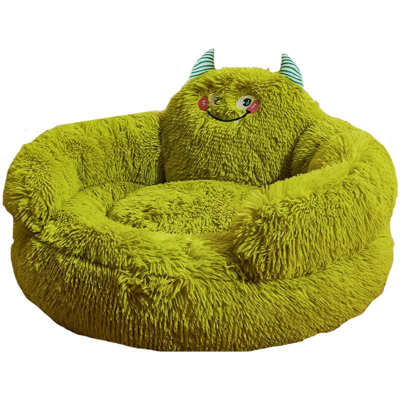 Elevated Thickened Four-Seasons Pet Nest – Washable Multi-Cat Lounge Bed
