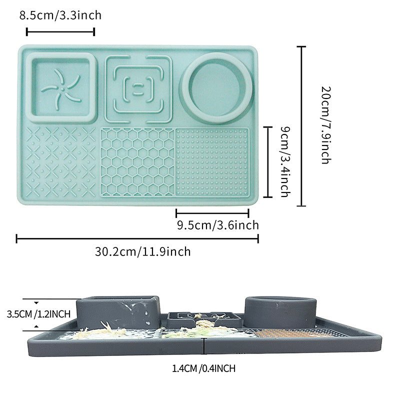 Silicone Slow Feeder Pet Placemat – Non-Slip Waterproof Multi-Functional Food Mat