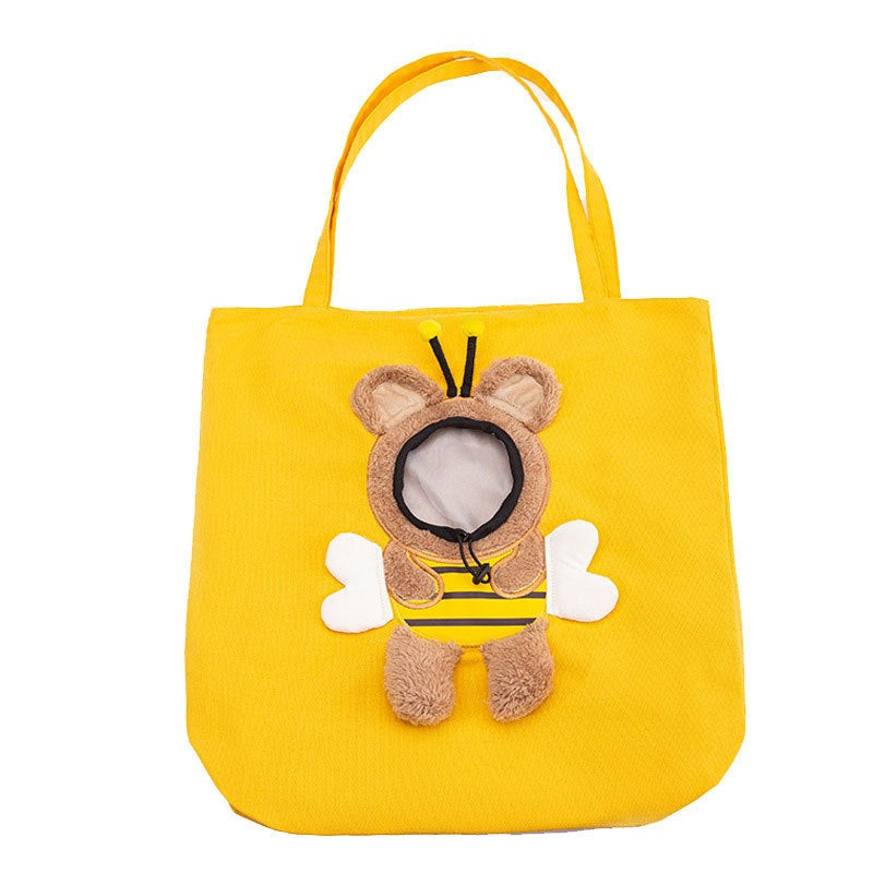 Cute Pattern Hands-Free Pet Carrier Sling – Breathable Lightweight Crossbody Travel Tote