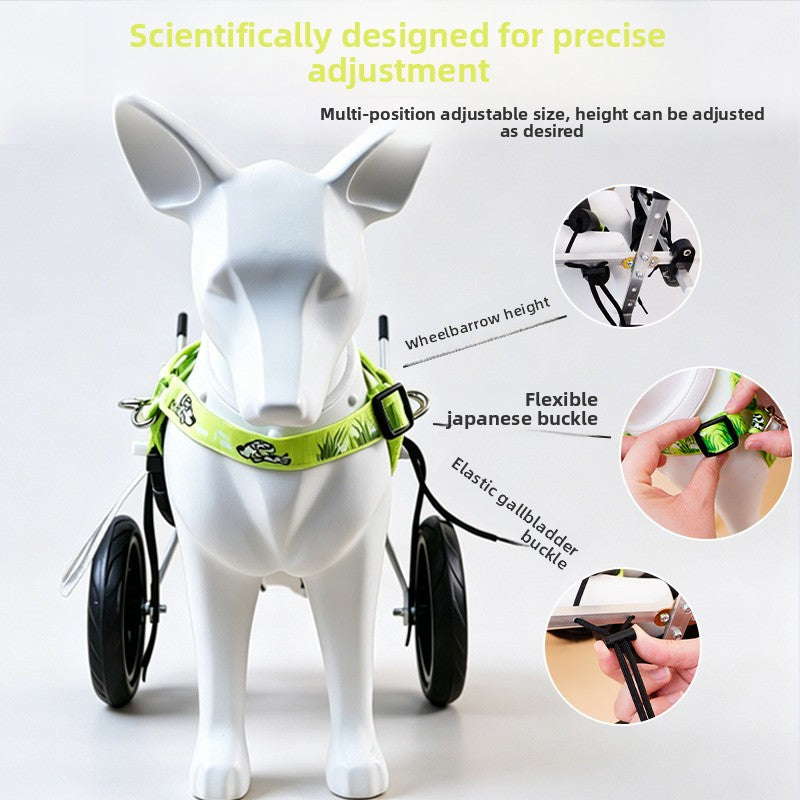 Adjustable Two-Wheeled Small Pet Wheelchair – Hind Leg Paralysis Mobility Rehabilitation Walker