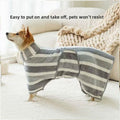 Thickened Coral Velvet Pet Bath Towel – Super Absorbent Full Body Wrapping Coat