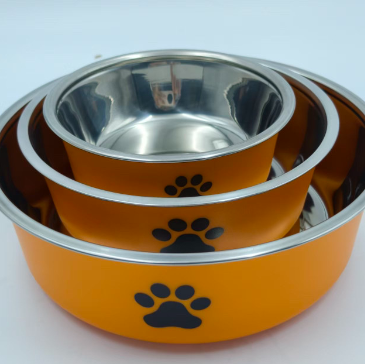 Dual-Layer Stainless Steel Pet Bowl – Removable No-Slip Food And Water Diner