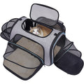 4-Way Expandable Four-Door Pet Carrier – Foldable Breathable Mesh Car Travel Suitcase