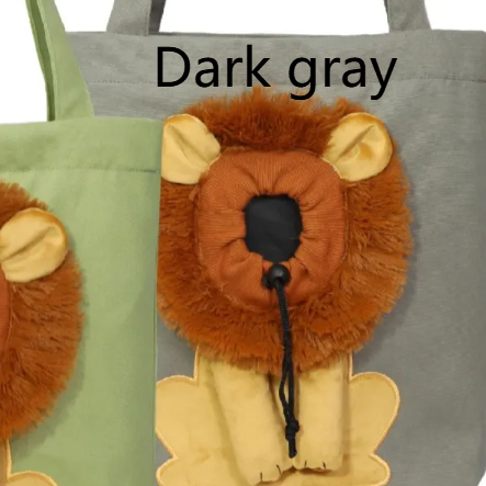 Cartoon Lion Canvas Pet Sling Carrier – Adjustable Head-Out Travel Shoulder Tote