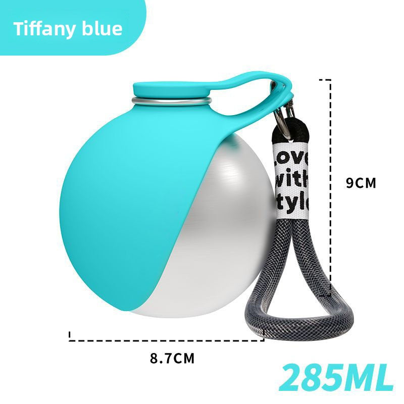 Foldable Stainless Steel Pet Water Bottle – Portable Leak-Proof Travel Drinking Dispenser
