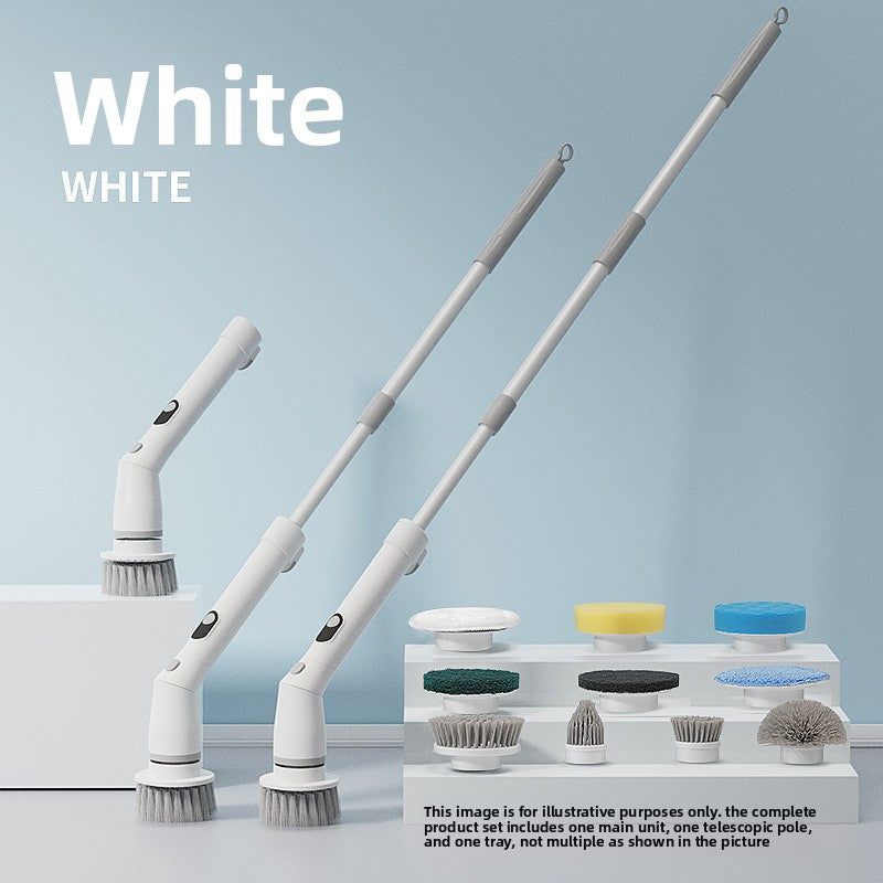 IP67 Waterproof Electric Spin Scrubber – Telescopic Handle 2-Angle Aquarium Cleaning Brush