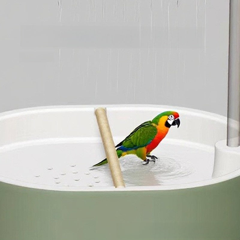 Water-Circulation Automatic Bird Bath Station – Electric Flow-Regulated Small Parrot Fountain