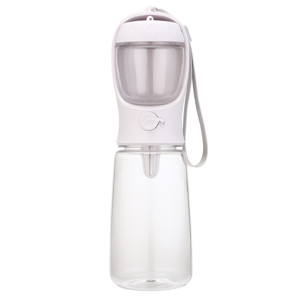 2-in-1 Portable Pet Travel Bottle – Leak-Proof Outdoor Food Water Dispenser Cup