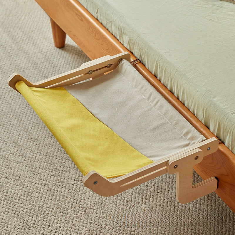 Versatile Wooden Hanging Cat Hammock – Multi-Mount Window Balcony and Bedside Cradle