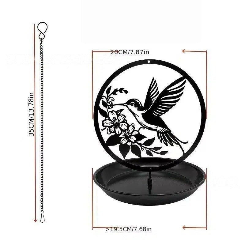 Decorative Metal Silhouette Bird Feeder – Heavy-Duty Weather-Resistant Outdoor Hanging Hook