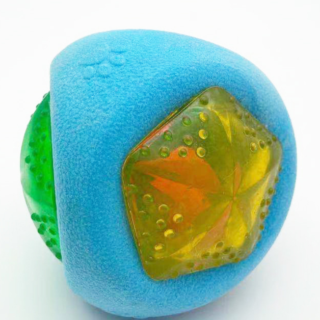 Glow-in-the-Dark Chew-Resistant Rubber Pet Training Ball – High-Elasticity Interactive Night Safety Toy