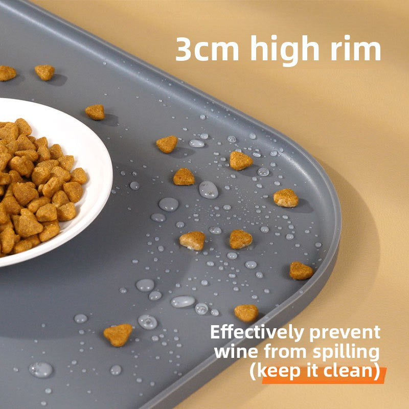 Foldable Spill-Proof Silicone Pet Feeding Mat – Non-Slip Waterproof Travel Food Placemat