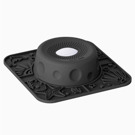 Silicone Slow Feeder Bowl – Calming Licking Mat With Rolling Toy For Anxiety