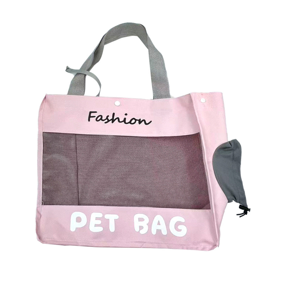 Large-Capacity Breathable Mesh Pet Carrier – Hands-Free Crossbody Travel Shoulder Bag