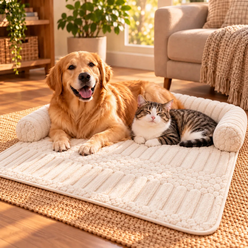 Anti-Slip Breathable Soft Pet Bed Mat – Cloud-Soft Machine Washable Sofa Protector