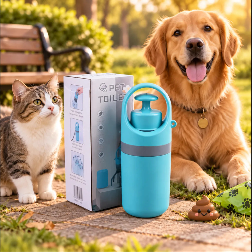 Portable Six-Claw Pet Poop Scooper – High-Grip Handheld Waste Bag Dispenser Kit